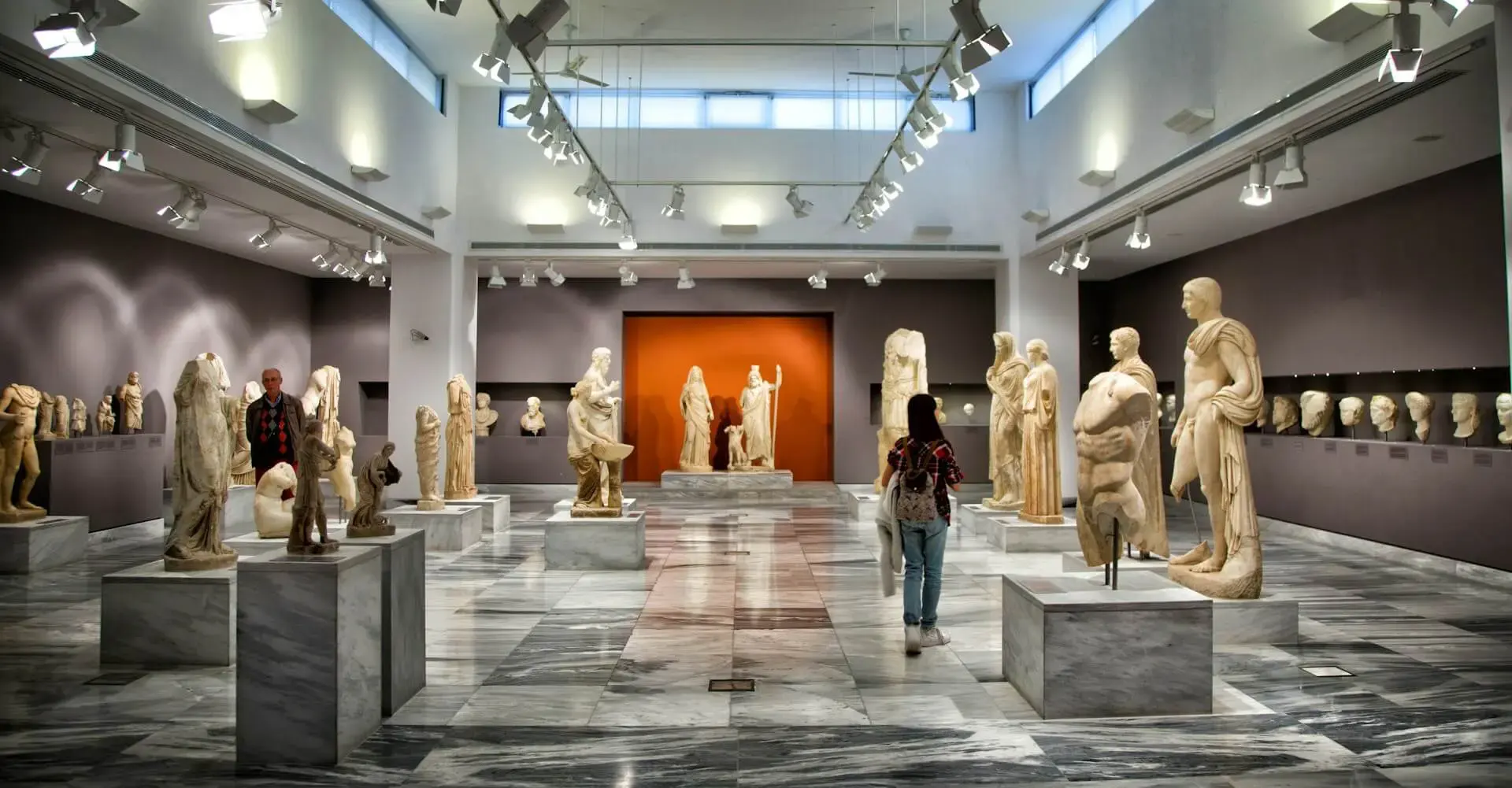 Entrance facade of the Heraklion Archaeological Museum in Crete, Greece