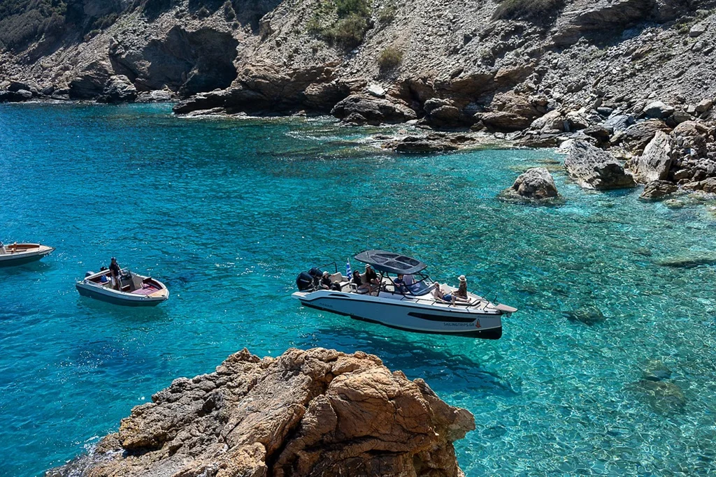 Self Drive Boat Tour from Rodia Marina in Heraklion 